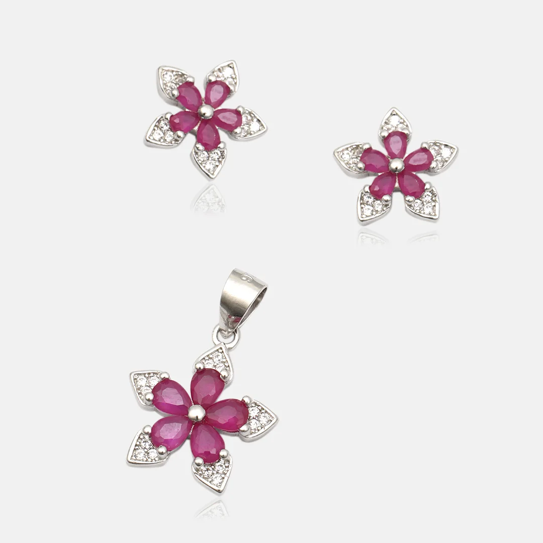 Pure Silver 925 AAA+ Graded Ruby Stone pendant for women