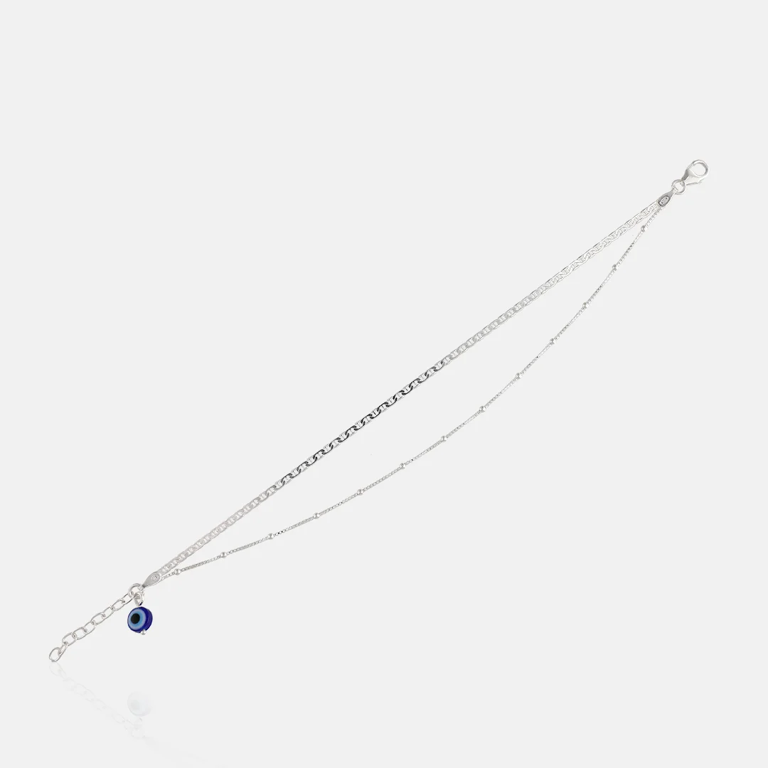 Pure Silver 925 Evil Eye Bracelet For Womens