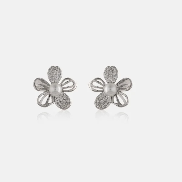 Pure Silver 925 Flower Earring Design For Women's